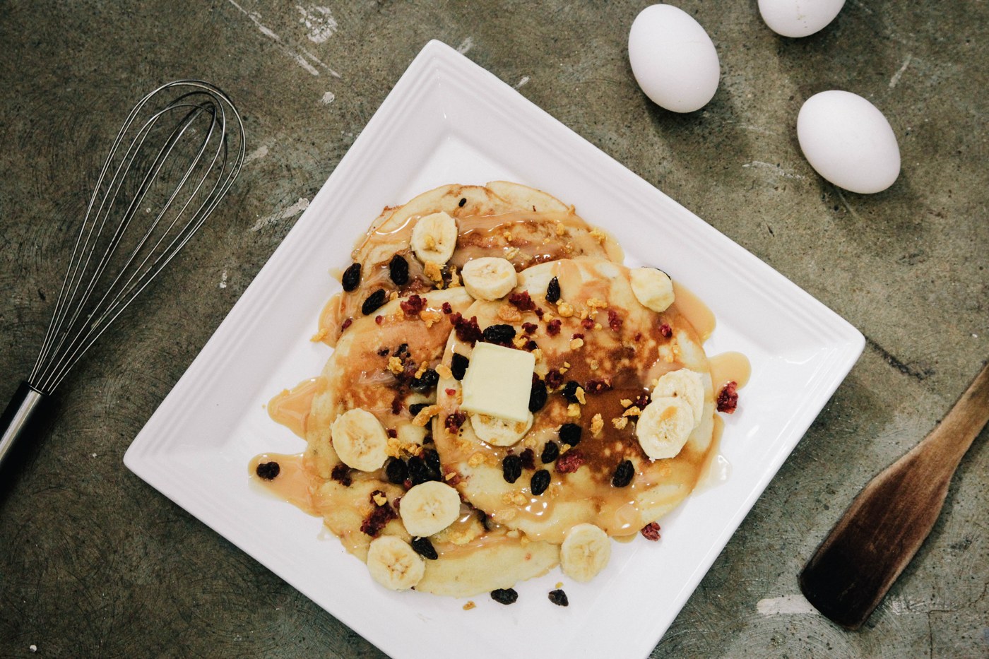 Banana breakfast, beautifully laid